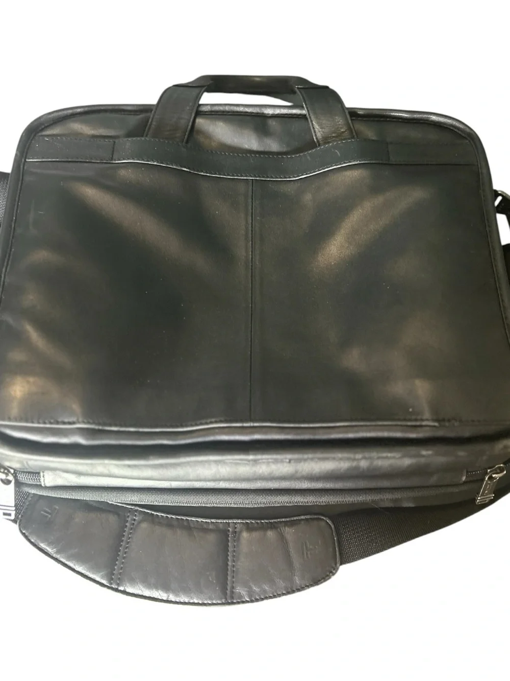 Tumi Alpha Gen 4.4 Black Nappa Leather Expandable Organizer Briefcase 96145D4
